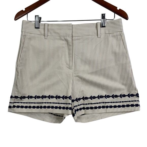 5 for $25| Ann Taylor Petite The Metro Striped Mid Rise Short Size 4 NWT - Picture 1 of 10